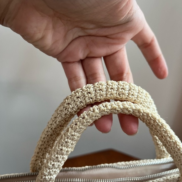 Vintage 60s Unbranded Crochet Knit Small Bag and Pouch - Picture 4 of 10